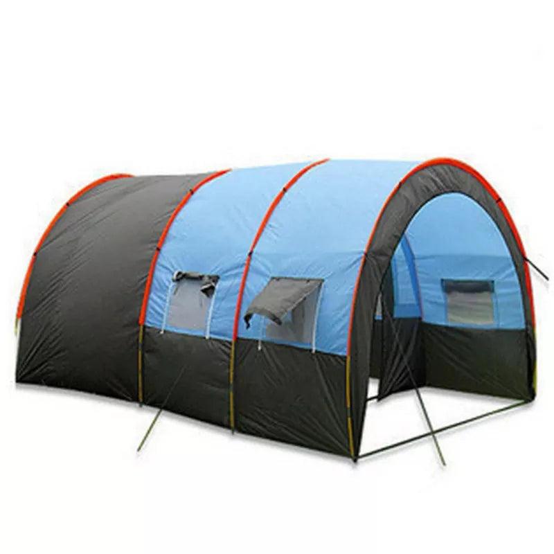 best family tunnel tent Doule Layer Tunnel Tent 5-10 person Outdoor Camping Family Tent Touris –  prohuntingfishingoutdoor.com