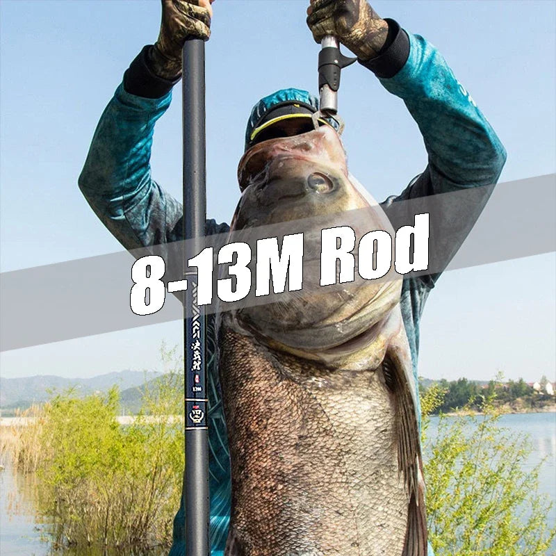 8M/9M/10M/11M/12M/13M Super Light long Hard Carbon Fiber Hand Fishing –  prohuntingfishingoutdoor.com