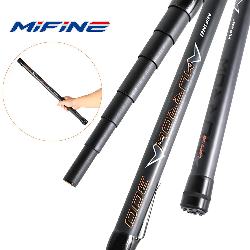 MIFINE MURROW Telescopic Fishing Net Rod 2M-3M Carbon Ultra Light Portable Landing