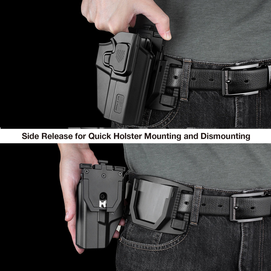 Universal OWB Holster Fit Glock//Beretta/Taurus/EAA/IWI/HK/Ruger/Springfield/CZ.Outside Waistband Carry Holster Index Finger