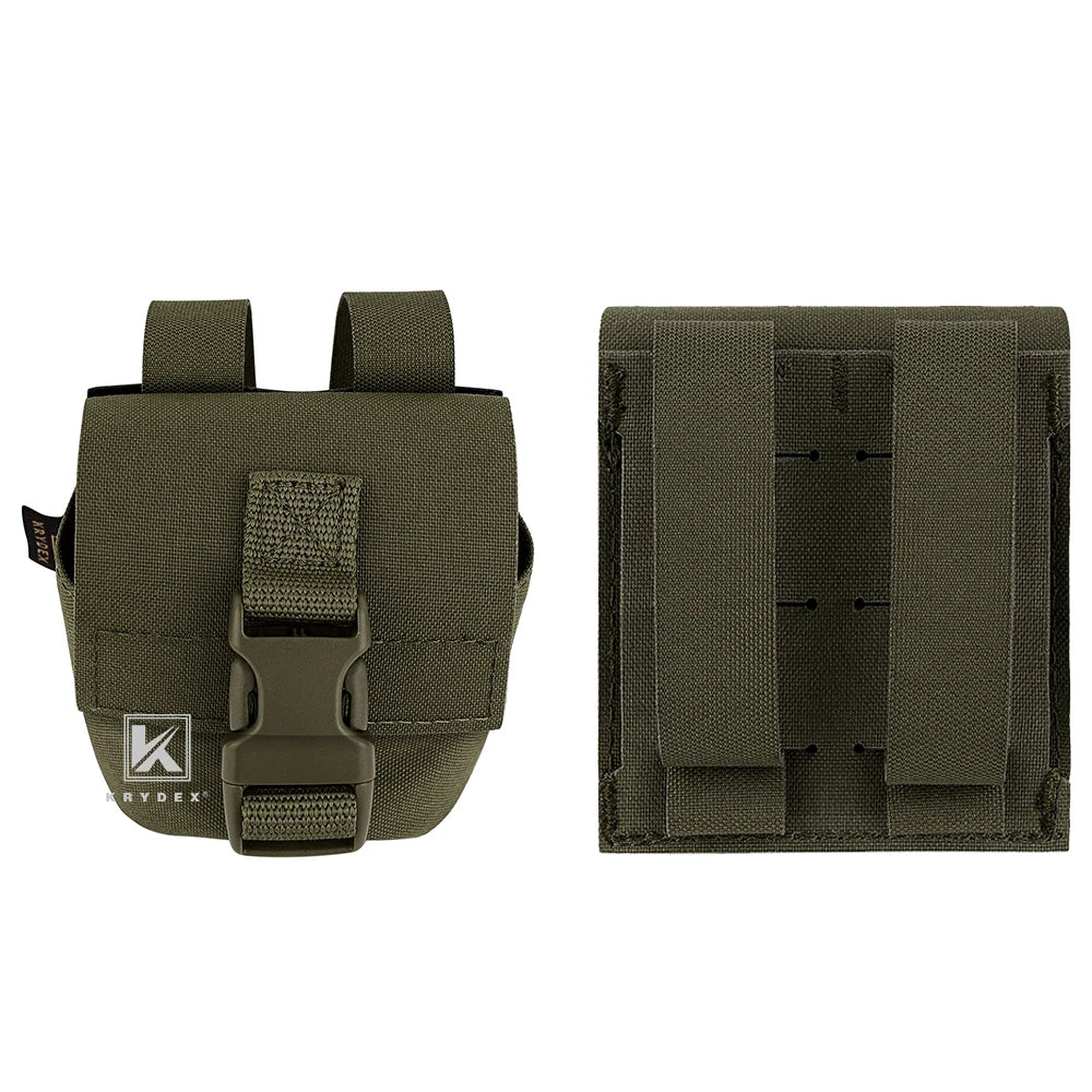 KRYDEX Tactical Frag Grenad Pouch MOLLE Waist Belt Storage Bag Small Handy Army