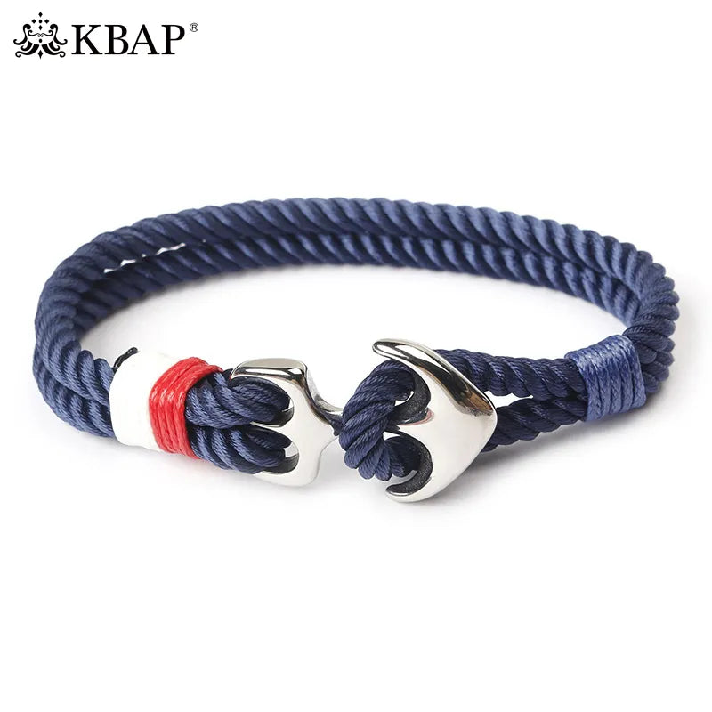 KBAP Women Men's Fashion Anchor Bracelet Nautical Rope Viking Bracelets Wristband