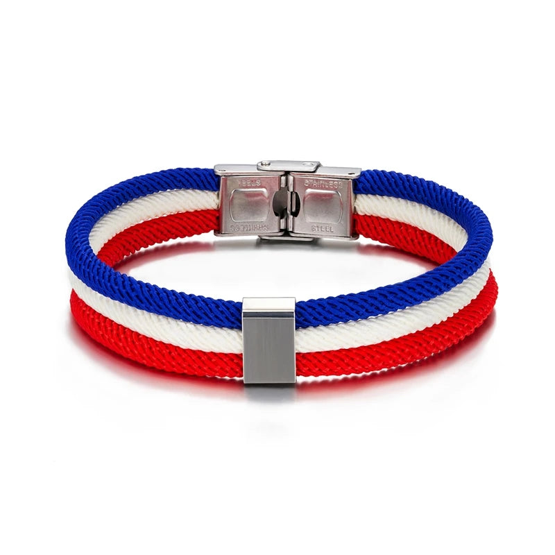 MKENDN Germany Flag Handmade Multi Layer Nautical Bracelets for Men Women