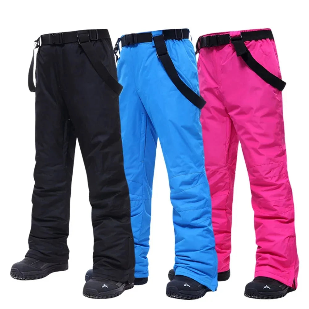 Ski Pants Men and Women Outdoor Windproof Waterproof Warm Couple Snow Trousers