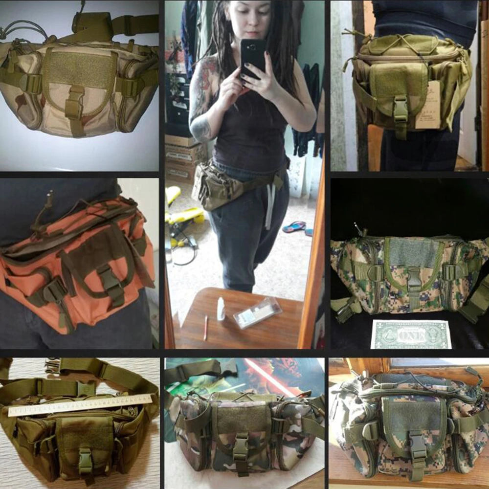 Tactical Waist Bag Waterproof Fanny Pack Hiking Fishing Sports Hunting Bags Outdoor