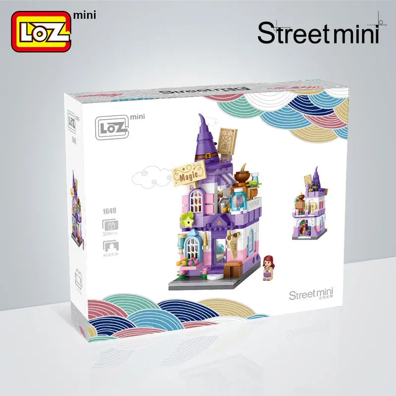 LOZ Mini Block Commercial Street Magic Street View Magic House Nautical Mushroom