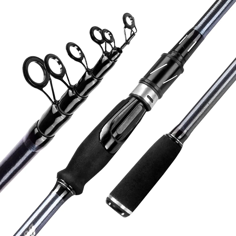 Carbon Ultralight 3.6m 1.8m2021 New  Telescopic  Fishing Rod M Power Travel Casting