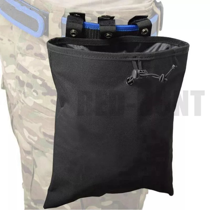 MOLLE Dump Pouch Tactical Mag Recovery Pouch Drawstring Magazine Recycling Pouch