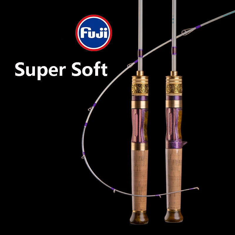 FUJI Fishing Rod Casting Spinning Fishing Rod Portable 4 Section Ultra-Soft Micro-Object 1.4m XUL Slow-Adjusted Catapult Pole