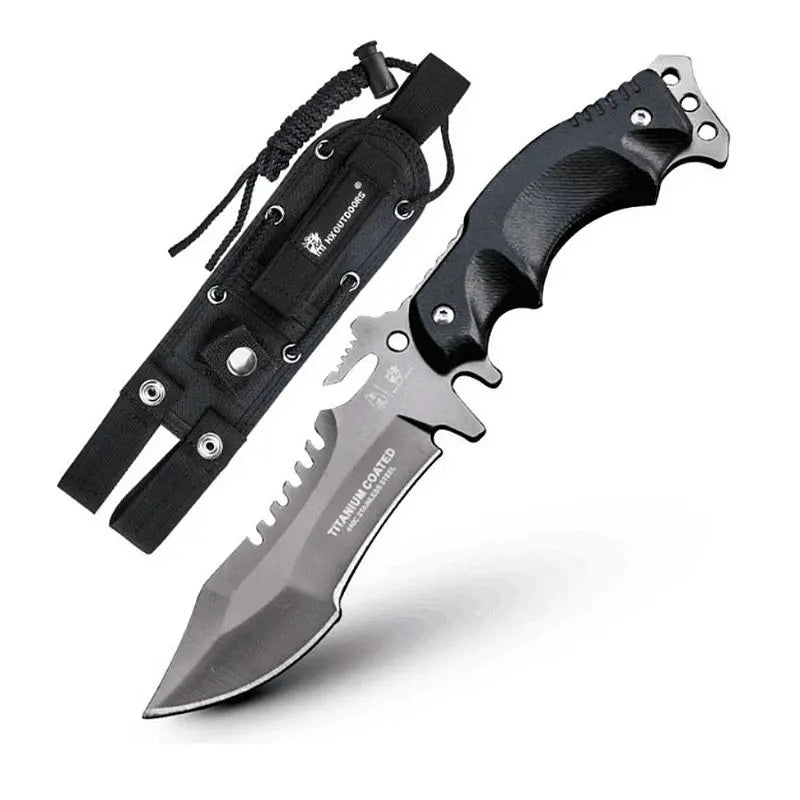 HX Outdoors Survival Knife Hunting Straight Knives Camping Tool Essential Tool For Self-defense Kitchen 58Hrc Dropshipping