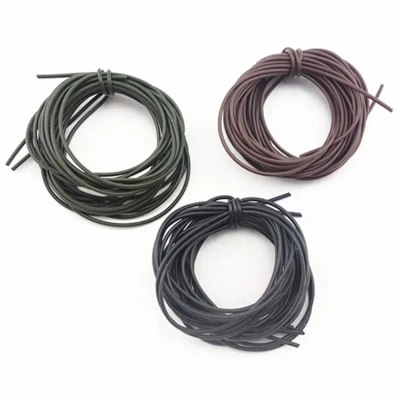 1pc/3Pcs 1M Carp Fishing Gear DIY Silicone Soft Rigs Tube Sleeve Pretend Fishing Lines