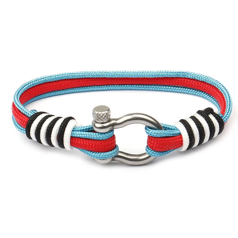 KBAP Women Men's Fashion Anchor Bracelet Nautical Rope Viking Bracelets Wristband