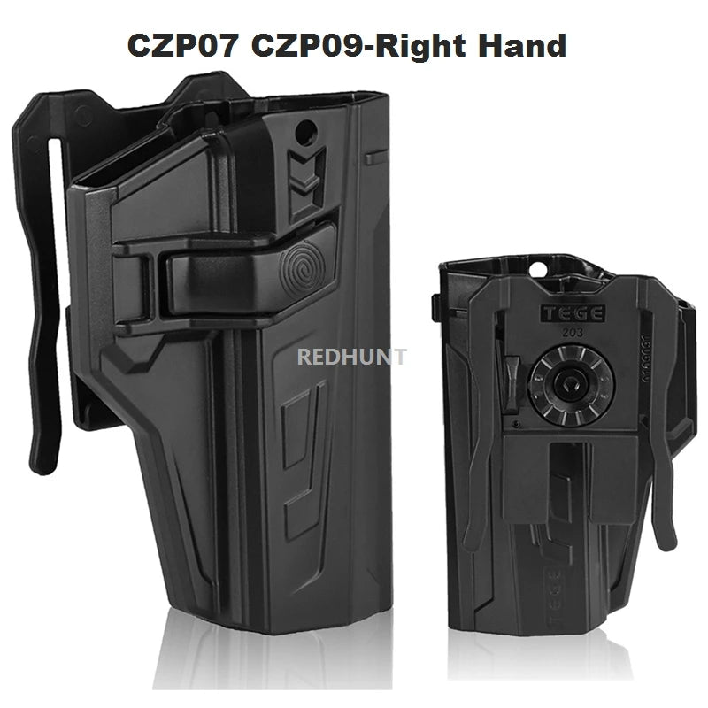 CZ P07 CZ P09 OWB Gun Holster Tactical Hunting Waist Paddle Pistol Handgun Holster Case Outside Waistband Paddle Holster