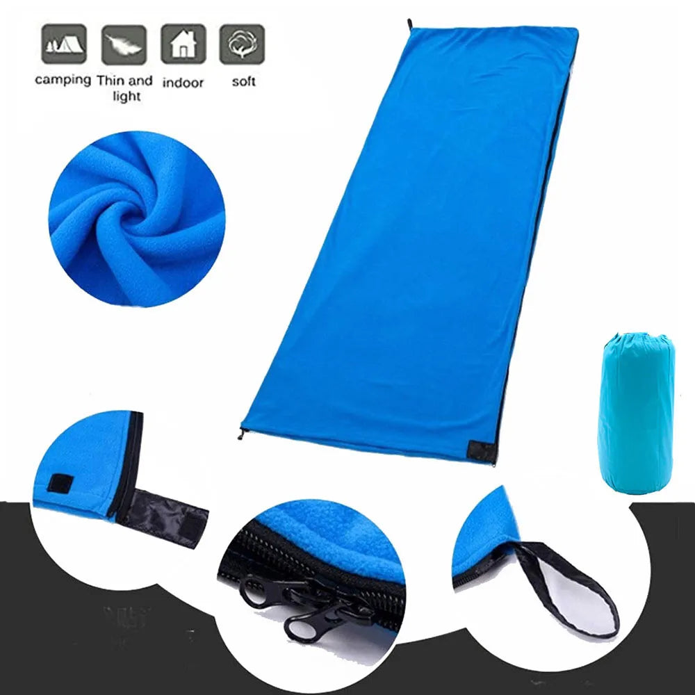 Ultra-light Polar Fleece Sleeping Bag for Outdoor Camping Tent Bed use,Travel Warm