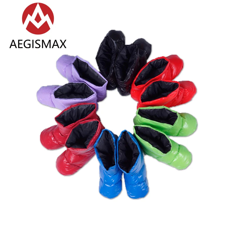 AEGISMAX Sleeping Bag Accessories Duck Down Slippers Camping Out Soft Sock