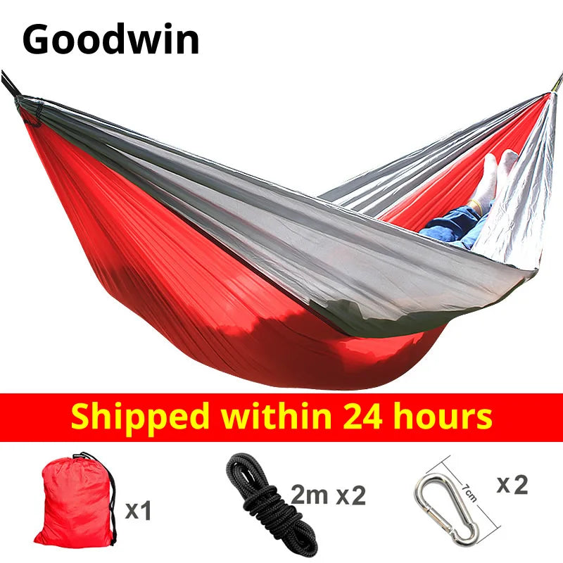 Hammock Nylon Camping Survival garden hunting Leisure Travel Double Person Portable