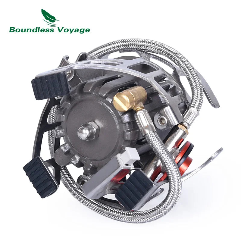 Boundless Voyage Camping Gas Stove Outdoor Portable Lightweight Furnace Burner Cooking Big Power Aluminum Alloy