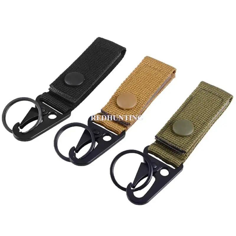 Tactical Molle Hook-Webbing Keychain-Key Ring Holder Hunting Gear Keeper Pouch