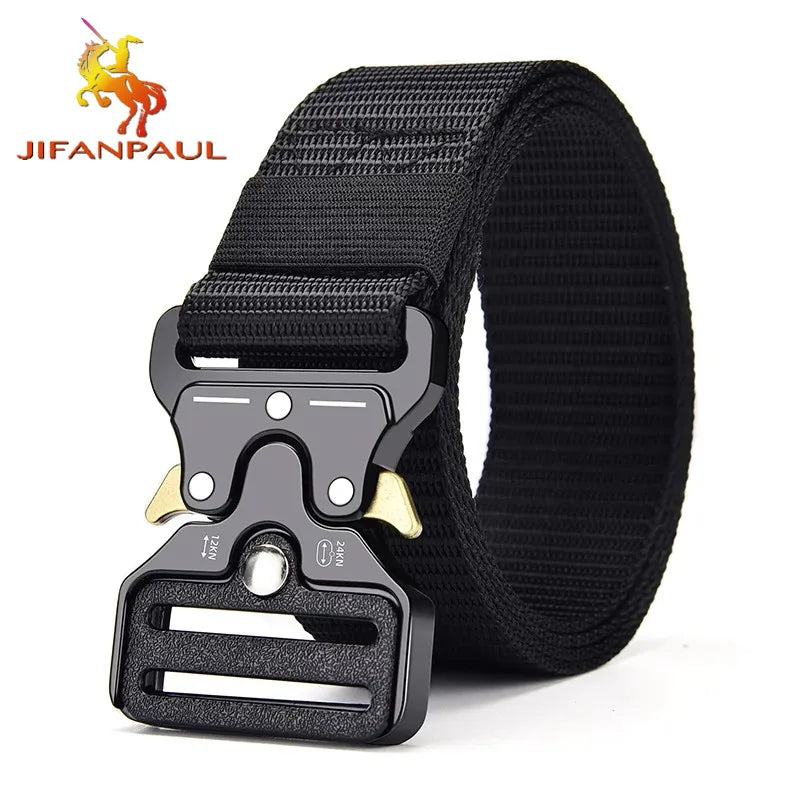 Men's belt outdoor hunting metal tactical belt multifunctional alloy buckle high quality