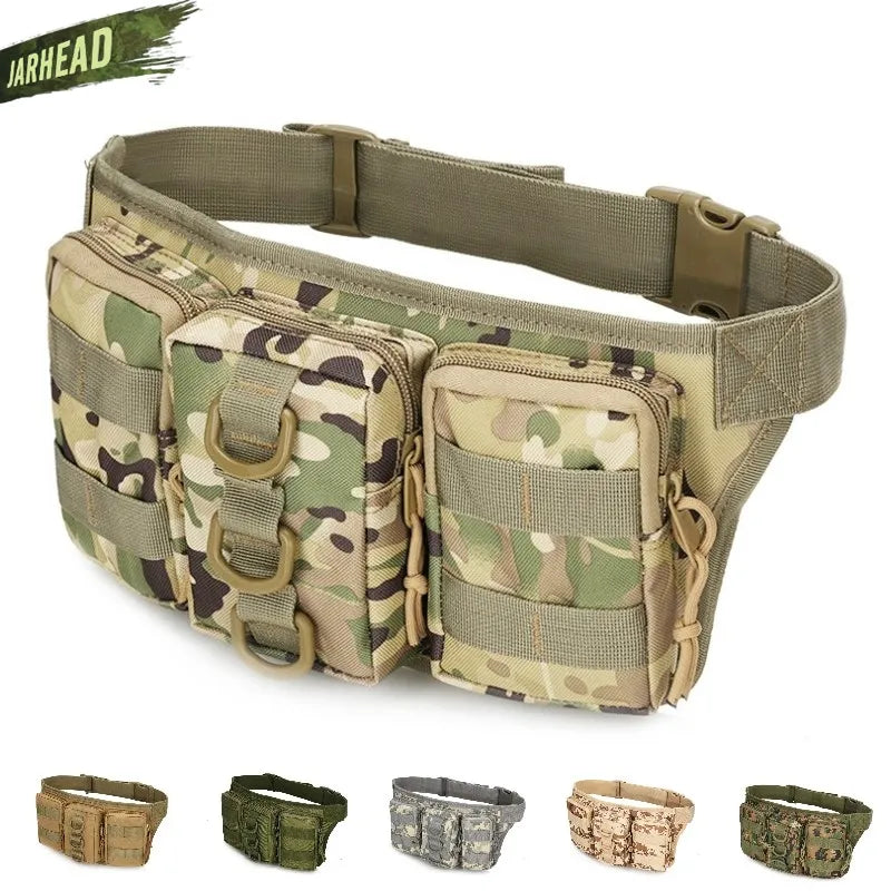 Tactical Waterproof Men Waist Pack Hiking nylon Waist Bag Outdoor Army Military Hunting