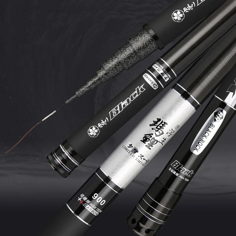 Power Hand Pole Carbon Fishing Rod Super Light Telescopic Rod Stick Spare tip A346