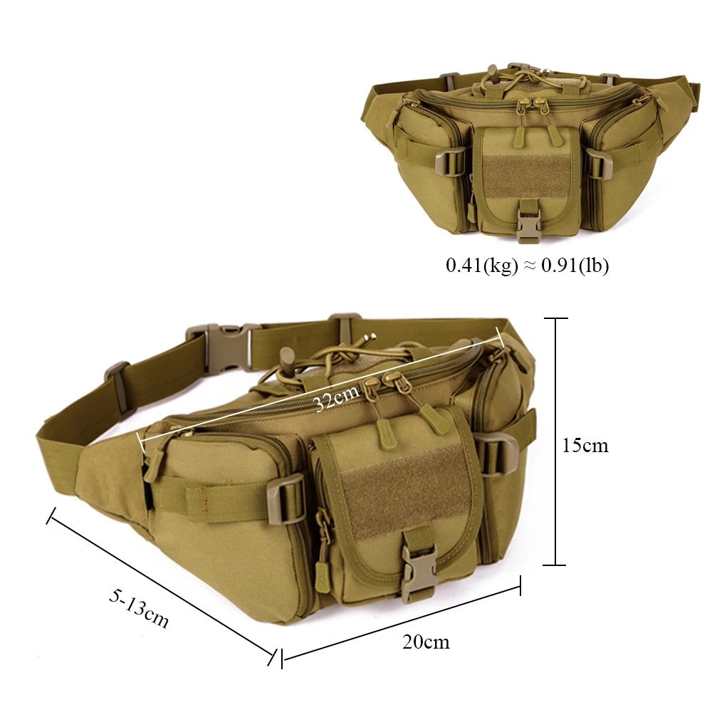 Tactical Waist Bag Waterproof Fanny Pack Hiking Fishing Sports Hunting Bags Outdoor