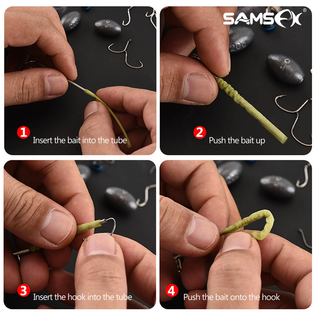 SAMSFX Fishing Quick Knot Tying Tool, Hook Sharpener, Split Rings Opener and Upper Bait