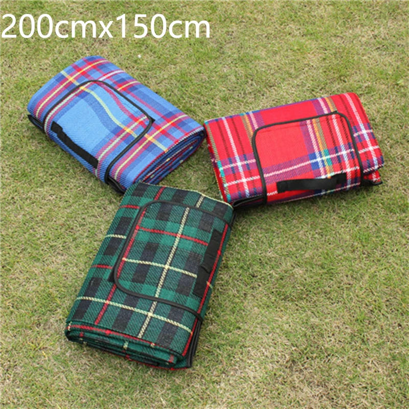 Vilead Folding Waterproof Picnic Mat Lightweight Cushion with Moisture-proof Plaided