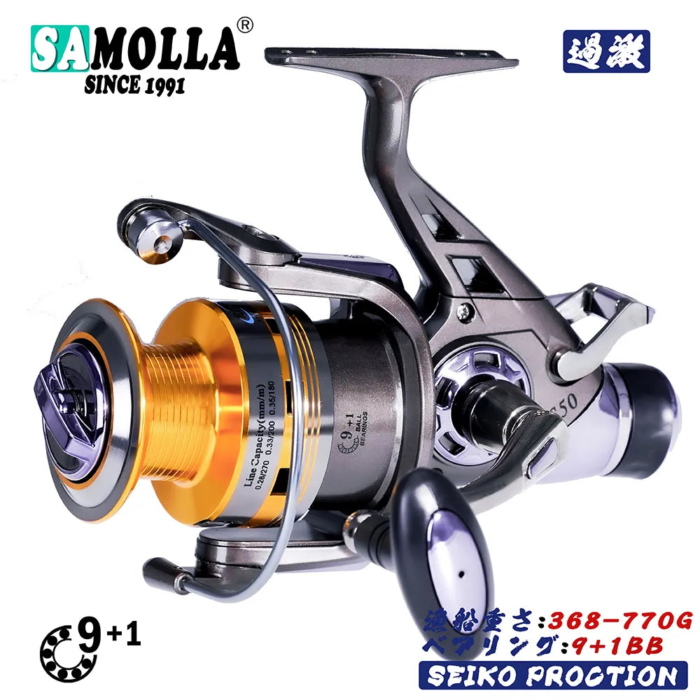 2020 Fishing Reel Strong All Metal Double Brake Max Drag 30kg Spinning Reel Molinete