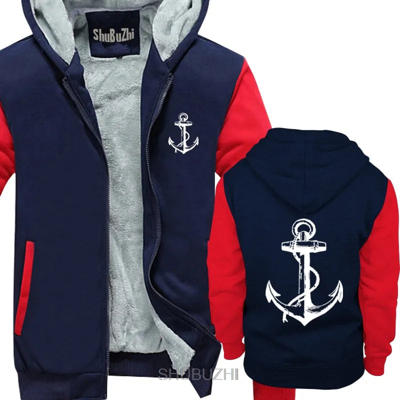 Brand 2019 Anchor men thick hoodies Sailor Nautical Ship Ocean Sea Beach sailerPirate