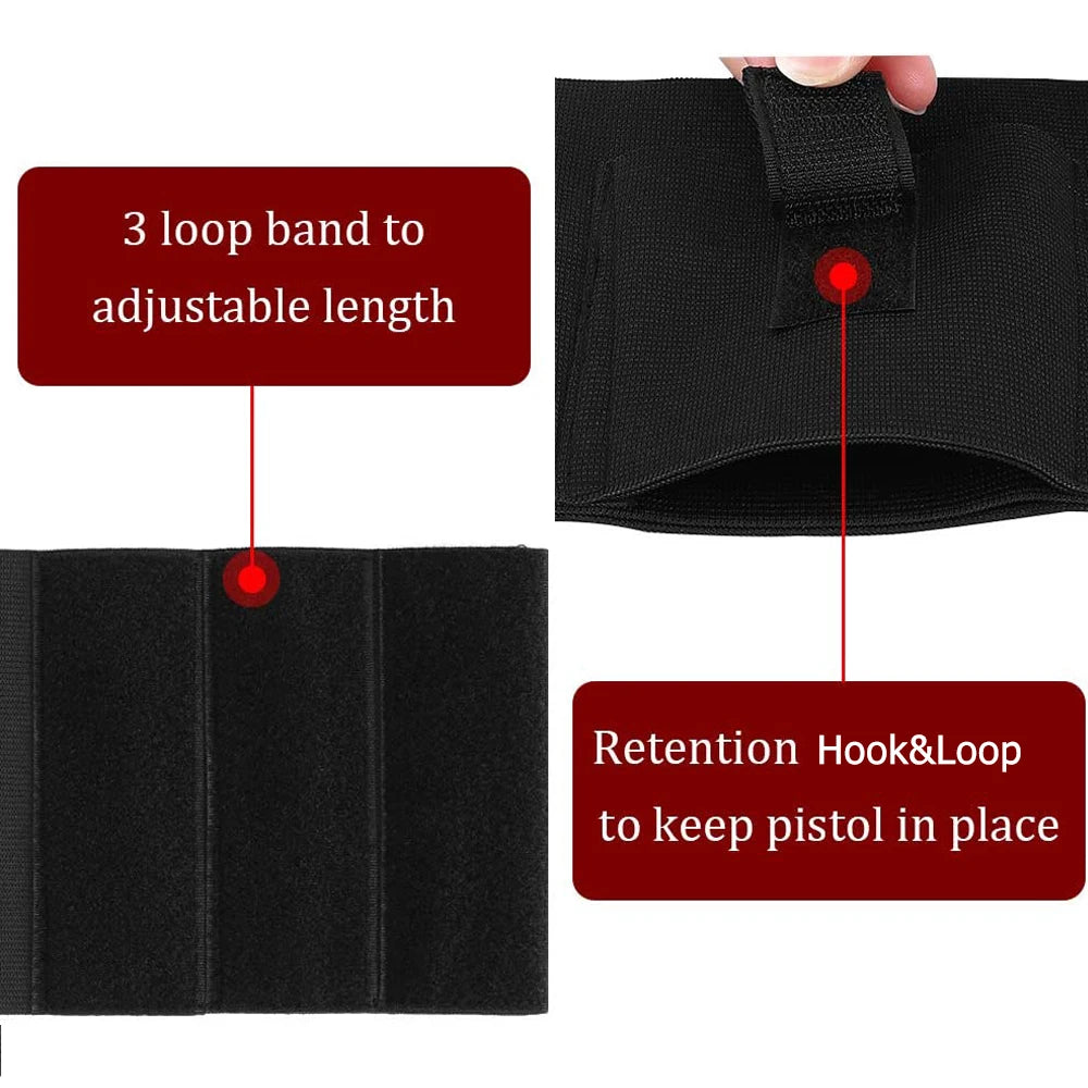 Universal Ankle Holster for Pistol Concealed Carry Drop Leg Gun Holder Pouch Elastic