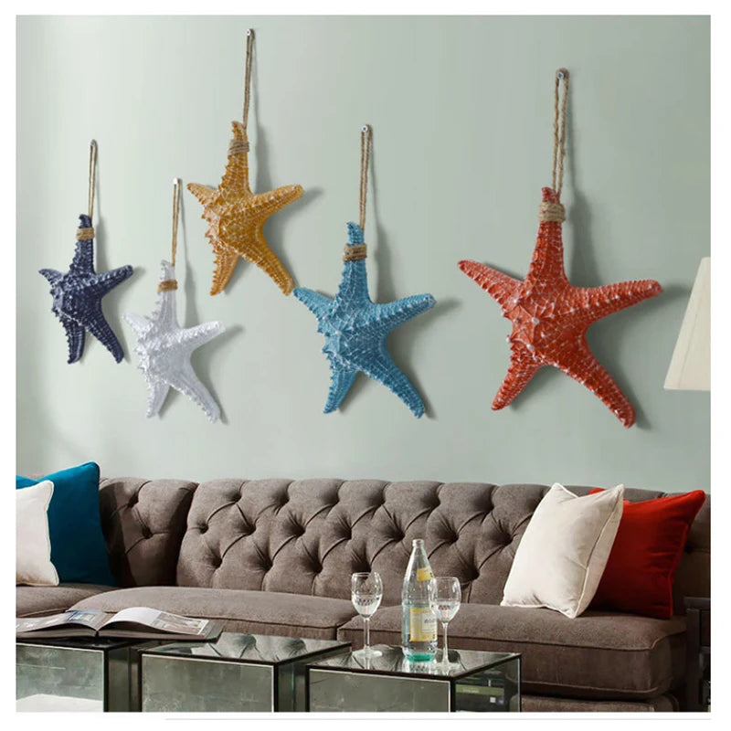 Conch Starfish Beach Decor Nautical Home Bedroom Living Room Hanging Vase Creative