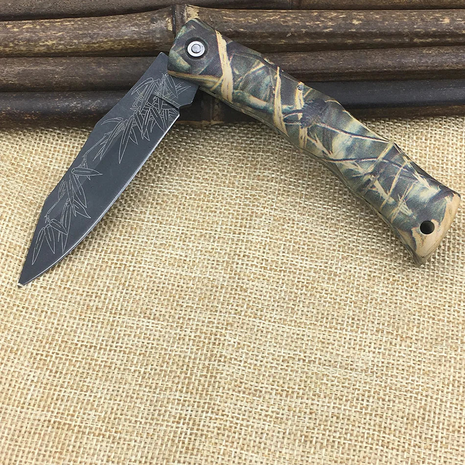 Cool Skull Pattern Ghost ABS Handle Folding knife Camping Survival Knife Pocket Fruit