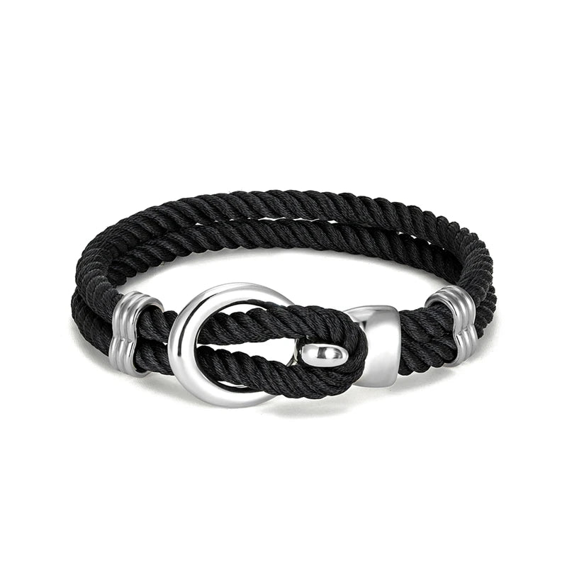 MKENDN Fashion Men Women Anchor Bracelets Charm Nautical Survival Rope Chain