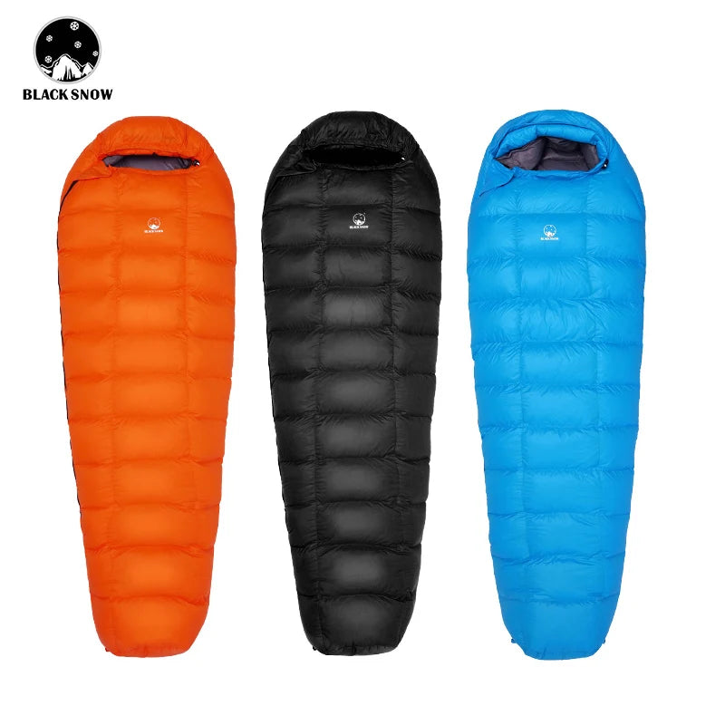 Black Snow New High Quality Goose Down Sleeping Bags Outdoor Camping Hiking