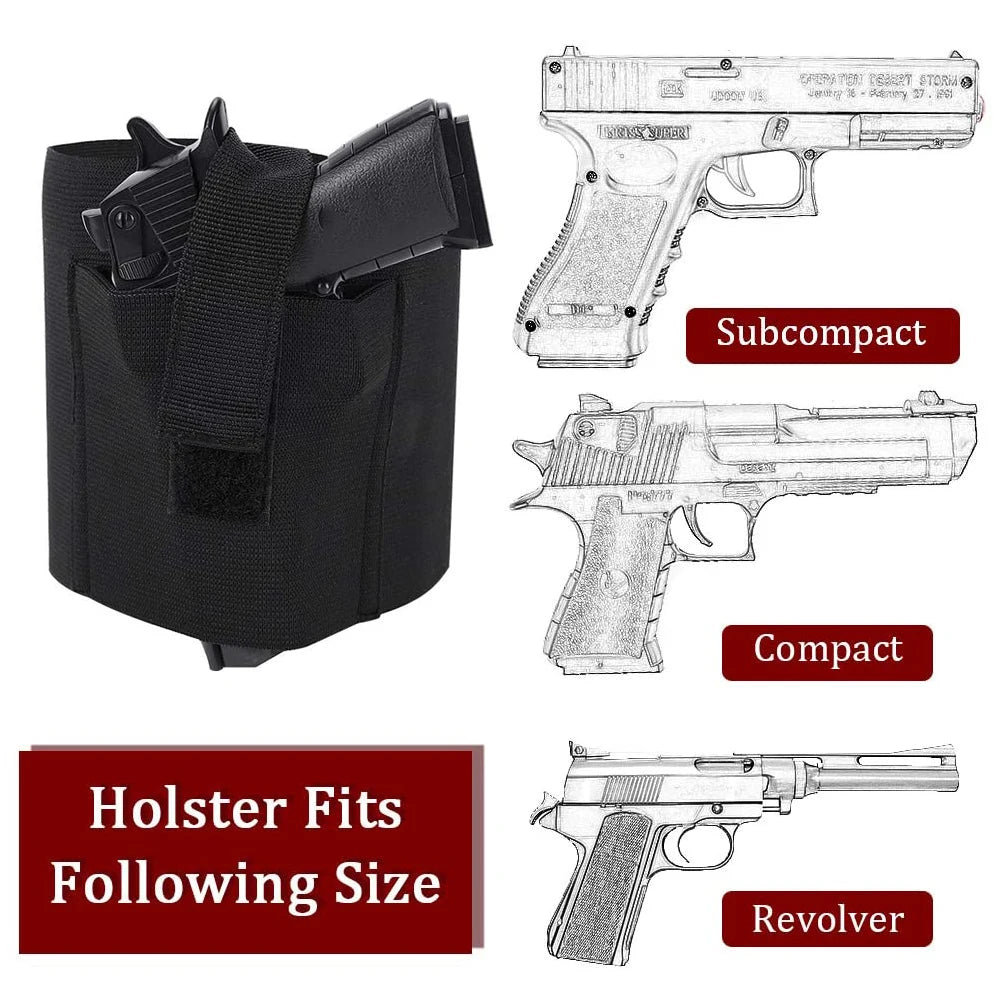 Universal Ankle Holster for Pistol Concealed Carry Drop Leg Gun Holder Pouch Elastic