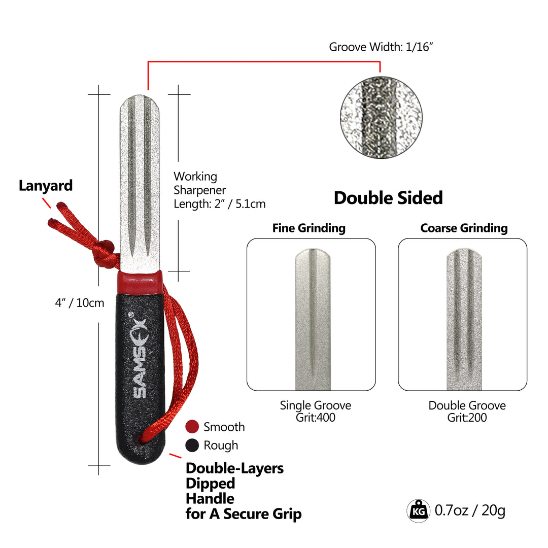 SAMSFX Fishing Quick Knot Tying Tool, Hook Sharpener, Split Rings Opener and Upper Bait