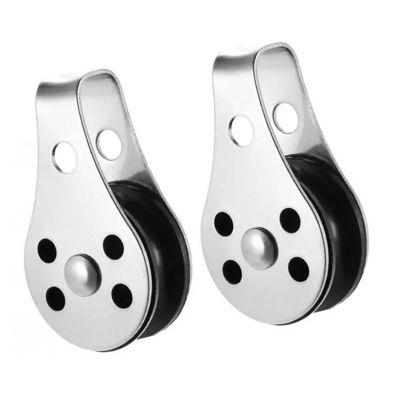 2pcs Marine Grade 316 Stainless Steel Block Tackle Pulley Boat Nautical Tool