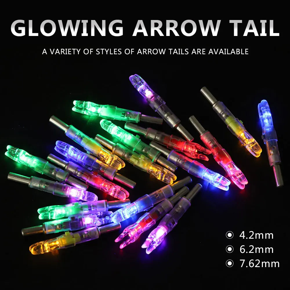 3pcs Automatically  LED Nock For ID 4.2 5.2 6.2 7.6 MM Archery Bow String  Lighted Activated Nocks Arrow Accessory Hunting