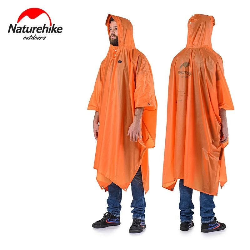 Naturehike Single Person Poncho Raincoat Backpack Cover Outdoor Awning Camping