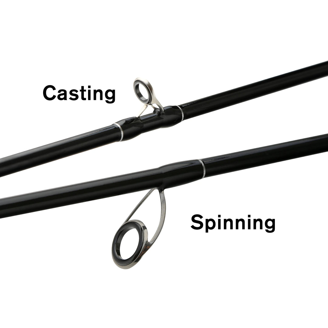 BIUTIFU 2Sections 2.4/2.1/1.8m Spinning Casting 3Tips Lure Fishing Rod 30T Carbon