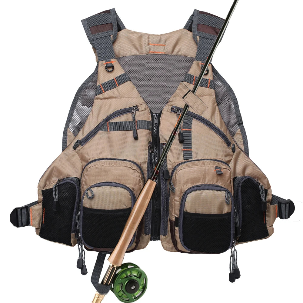 Fly Fishing Vest Pack for Trout Fishing Gear and Equipment Multifunction Breathable