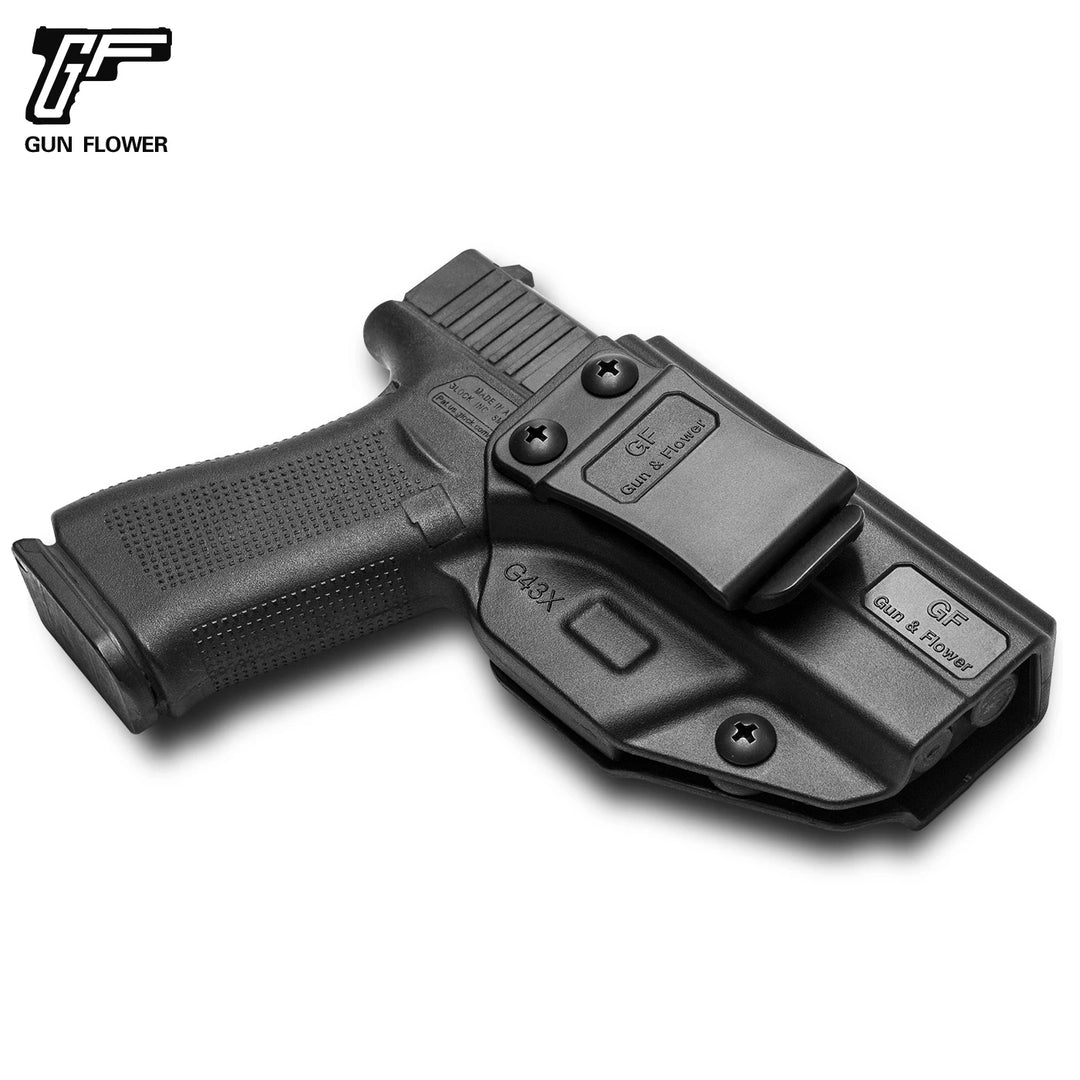 Holster for Glock 43/43X Polymer Holster Fast Draw IWB Plastic Holder Pouch For Women and Men Hunting Gun Bags Gun&Flower Right