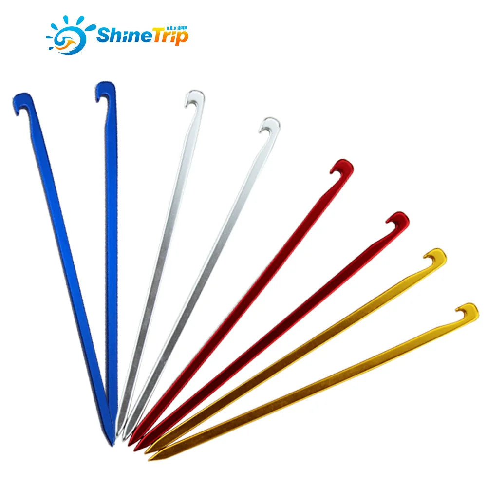 10pcs Shinetrip 7001 Aviation Aluminum Alloy Tent Pegs Ultralight Square Nail Camping