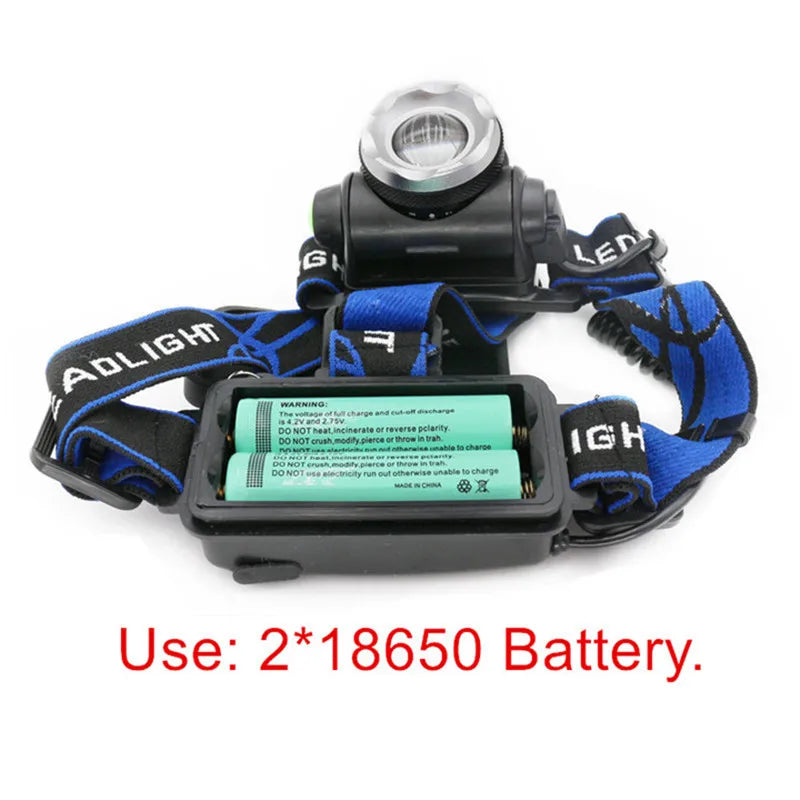 Portable zooming xml-t6 L2 V6 Led Head lamp ZOOM Fishing headlight Camping