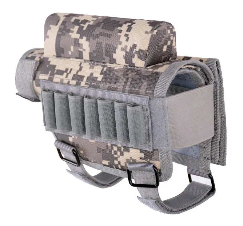 Tactical Butt Stock Rifle Cheek Rest Pouch Military Gear Nylon Bullet Holder Bag Rest