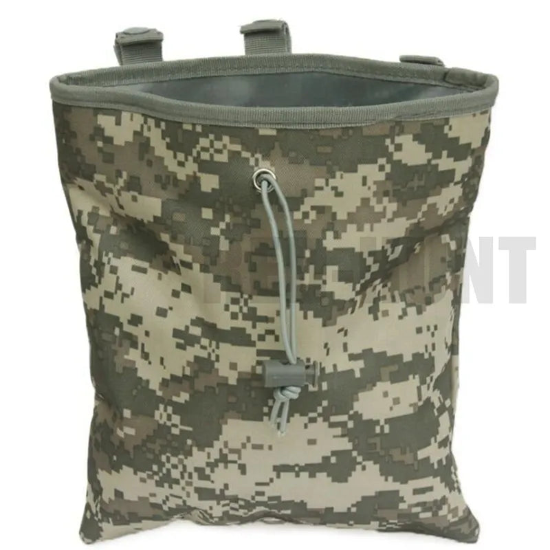 MOLLE Dump Pouch Tactical Mag Recovery Bag Drawstring Magazine Recycling Storage