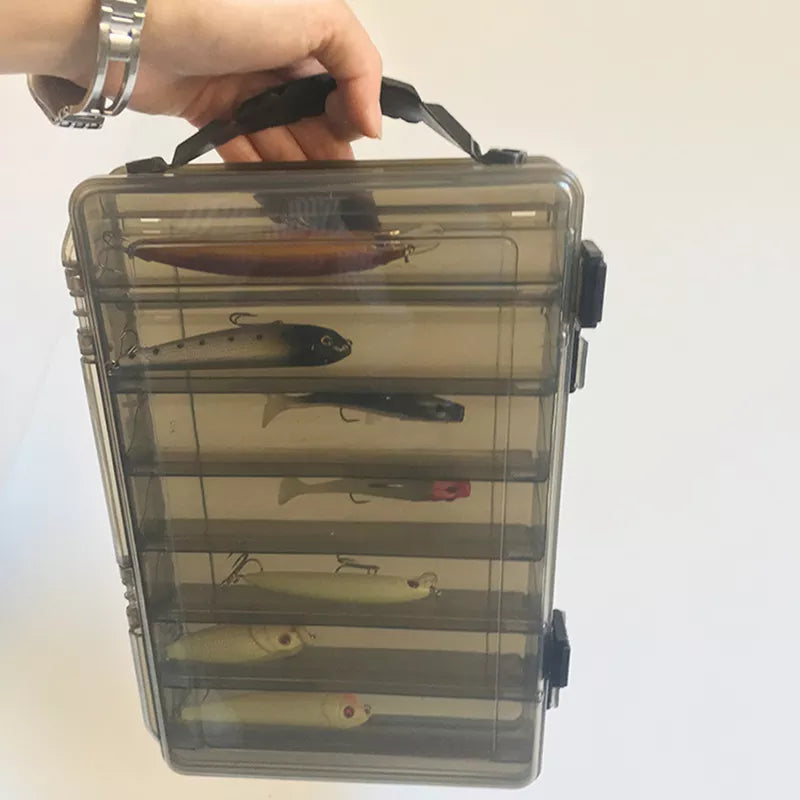 Large-capacity Fishing Tackle Box Double-decker Sub-bait Box Portable  Bait Fishing Gear