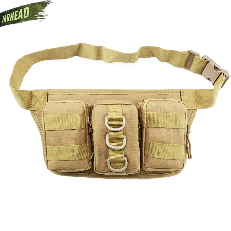 Tactical Waterproof Men Waist Pack Hiking nylon Waist Bag Outdoor Army Military Hunting