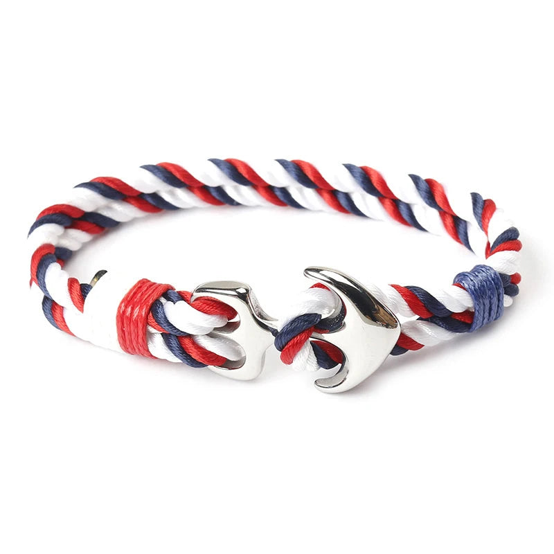 KBAP Women Men's Fashion Anchor Bracelet Nautical Rope Viking Bracelets Wristband